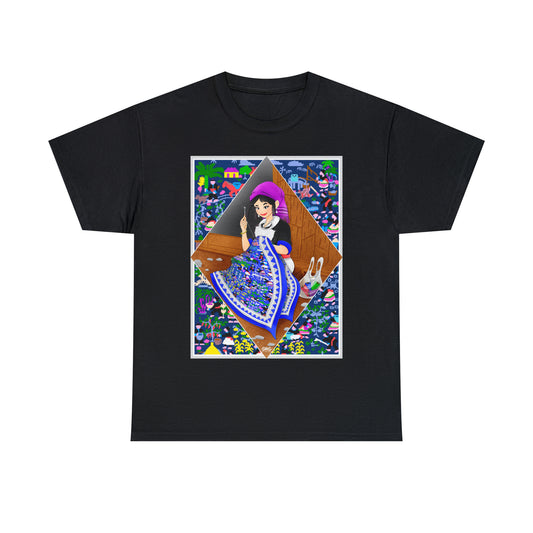 Hmong Lady Sowing Story Cloth Tshirt