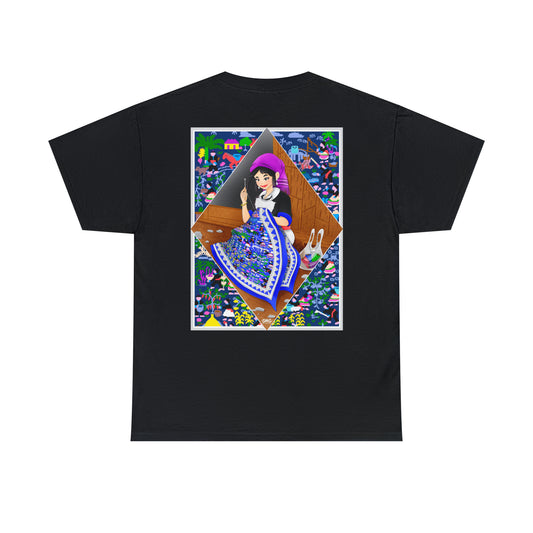 Hmong Lady Sowing Story Cloth (Back) Tshirt